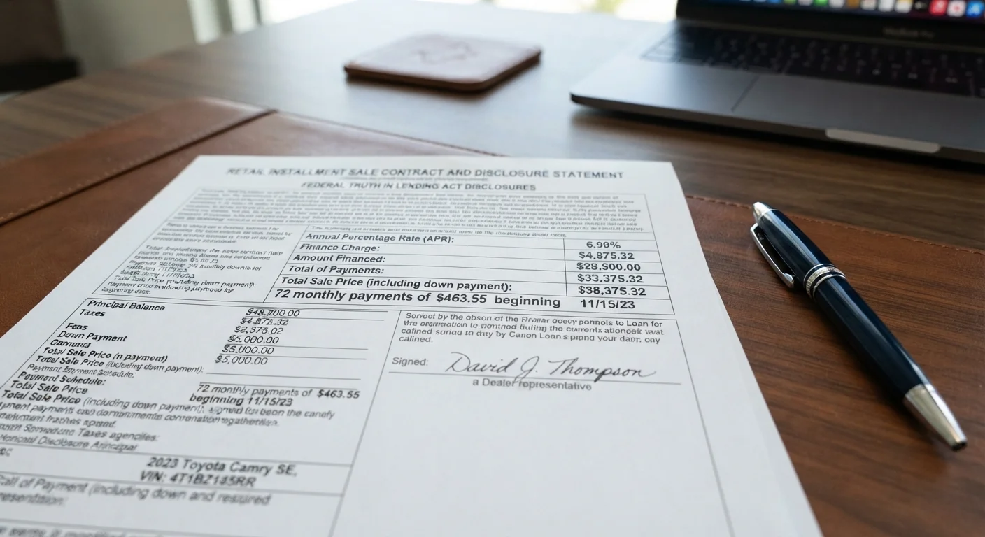 What Every Number on a Car Loan Disclosure Means